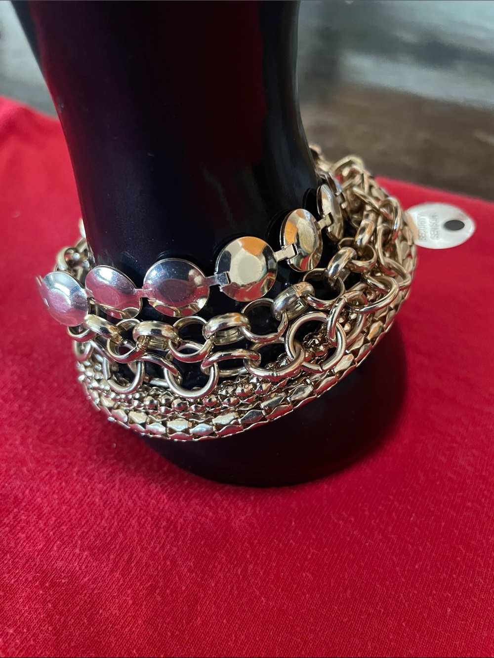 Macy's Silver Layered Multi-Chain Bracelet